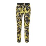 Versace Jeans Couture Barocktryck Slim-Fit Dambyxor Multicolor, Dam