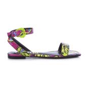 Versace Jeans Couture Multicolor Couture Print Platta Sandaler - Storl...