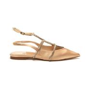 Jeffrey Campbell Höj din sommarstil med platta satin sandaler Beige, D...