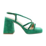 Alma EN Pena High Heel Sandals Green, Dam