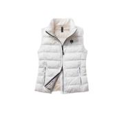 Blauer Lättvikts Nylon Puffer Vest White, Dam