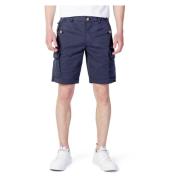 Blauer Stiliga Bermuda Shorts för Män Blue, Herr