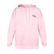 Ganni Broderad hoodie Pink, Dam