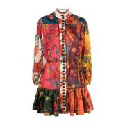 Zimmermann Blommönstrad bältesklänning Multicolor, Dam