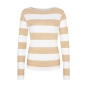 Juvia Round-neck Knitwear Brown, Dam