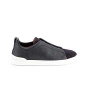 Ermenegildo Zegna Grå Triple Stitch Low Top Sneakers Blue, Herr