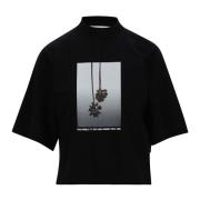 Palm Angels Svart Mirage Bomull T-shirt Black, Dam