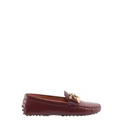 Tod's Slipper Skor med Metalllogotyp Brown, Dam