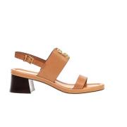 Tory Burch Eleanor Logo Sandal Brown, Dam