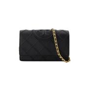 Tory Burch Svart Tyg Crossbody Väska Black, Dam