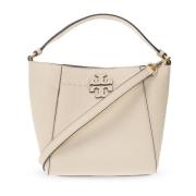 Tory Burch McGraw Liten axelväska Beige, Dam