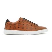 MCM Monogram Print Sneakers Brown, Herr