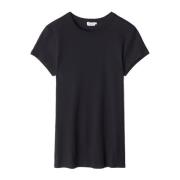 Filippa K T-shirt fin rib Black, Dam