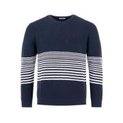 Knowledge Cotton Apparel Classic waffle sweater Blue, Herr