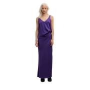 Ahlvar Gallery Hana long silk skirt violet Purple, Dam