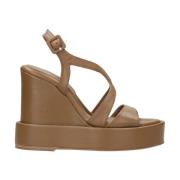 Paloma Barceló Läderkil Sandaler Brown, Dam