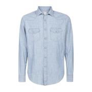 Eleventy Denim Shirts Blue, Herr