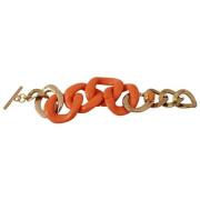 Ermanno Scervino Gold Orange Chain bred BR -plastarmband Orange, Dam