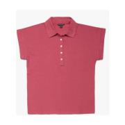 Brooks Brothers Linnepolo med kort ärm Pink, Dam