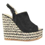 Espadrilles Wedges Black, Dam