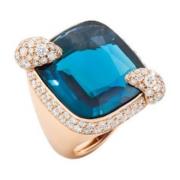 Pomellato Superior Porträtt Diamantring Blue, Dam