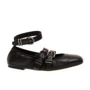 Stuart Weitzman Svart spänne ballerina - Storlek 35 Black, Dam