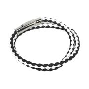 Tod's Dubbel Läderarmband Black, Herr