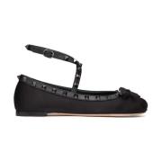 Valentino Garavani Rockstud Ballerinaskor - Nero Kalvskinn Black, Dam