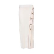 Nenette Maxi Wool Blend Skirt Beige, Dam