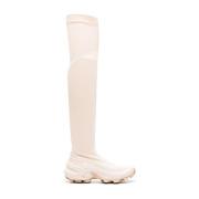 MM6 Maison Margiela Vita stövlar över knät White, Dam