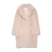 Stand Studio Camille Cocoon Faux Fur Coat Pink, Dam