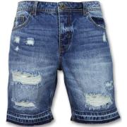 Enos Långa Shorts för Män - Nya Herr Jeansshorts - J965 Blue, Herr