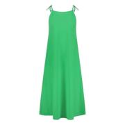 Jane Lushka Grön Kort Teknisk Jerseyklänning Green, Dam