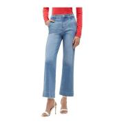 Liu Jo Jeans pant.filetti cropped h.w. Blue, Dam