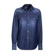 Moorer Shirts Blue, Dam