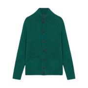 Brooks Brothers Grön ull cardigan tröja Green, Dam