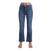 Frame Cropped Jeans Blue, Dam
