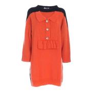 Vivetta Knitted Dress Orange, Dam