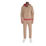 Kiton Sport tracksuit med kontrast piping Beige, Herr