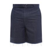 Lanvin Denim Bermuda Shorts för Män Blue, Herr