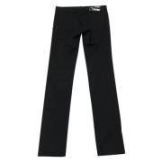 Gucci Vintage Svarta bomullsjeans med metallnitar Black, Dam