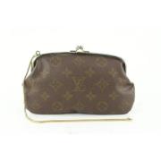 Louis Vuitton Vintage Canvas Vintage Väskor, 8 Längd Brown, Unisex