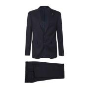 Tagliatore Single Breasted Suits Blue, Herr