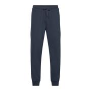 Emporio Armani Herr Joggingbyxor med Vertikalt Tryckt Logotyp Blue, He...