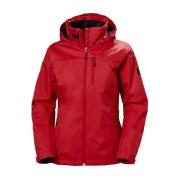 Helly Hansen W Crew Hooded Midlayer Jacka Red, Dam