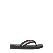 Kenzo Arv Logo Flip Flops Black, Dam