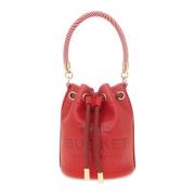 Marc Jacobs Röd Bucket Micro Axelväska Red, Dam