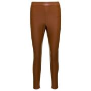 Michael Kors Bruna ECO Läder Leggings Brown, Dam