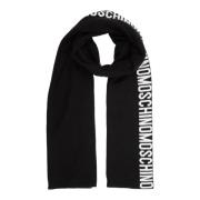 Moschino Lyxig Ullhalsduk Black, Dam