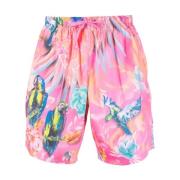 Moschino Ss22 Polyester Trunks Pink, Herr